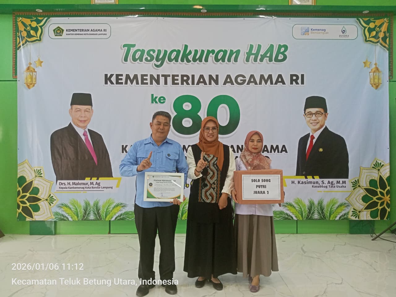Isnaila Wakili MTsN 1 Bandar Lampung Raih Juara II Solosong pada HAB Kemenag ke-80