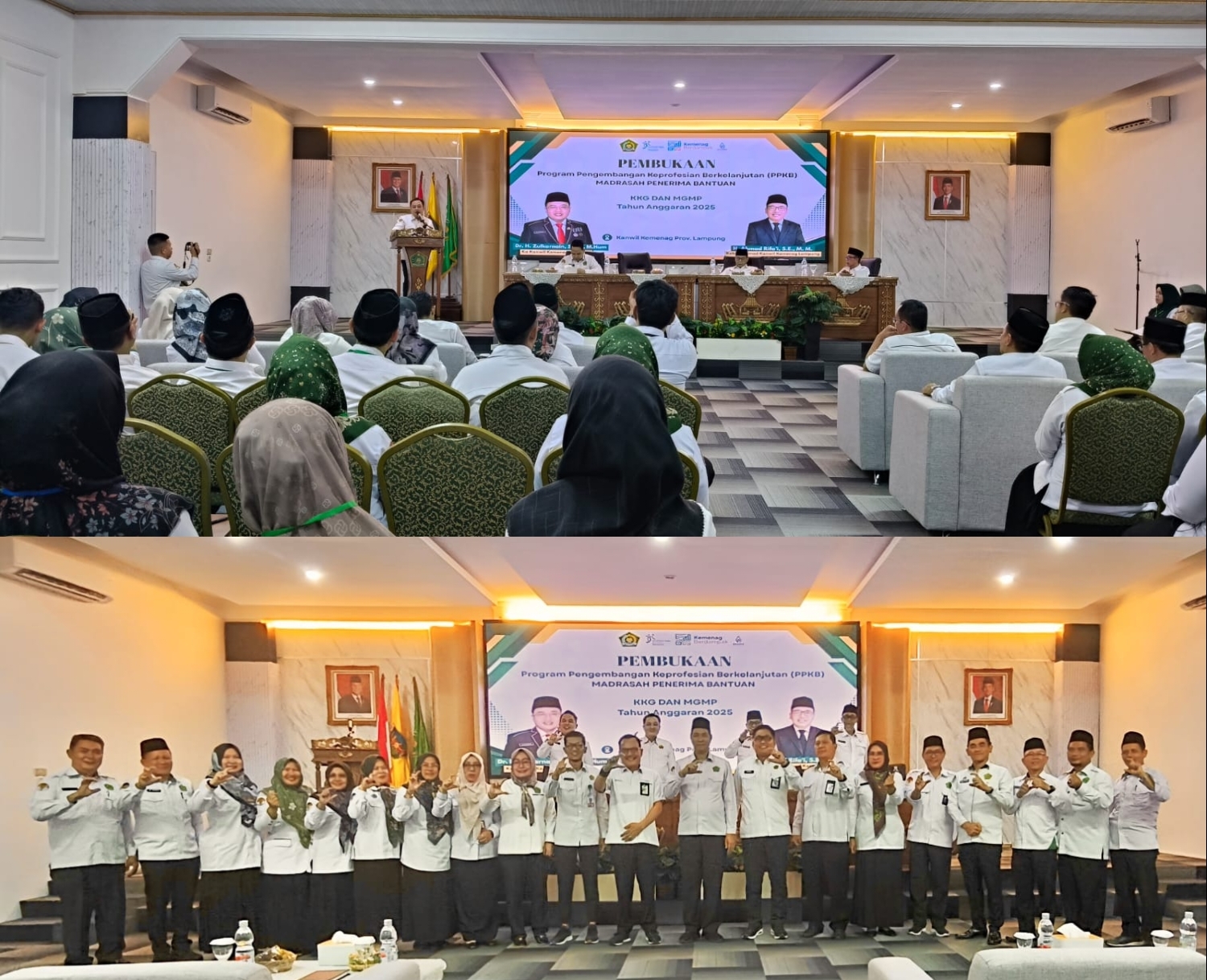 Tim MGMP Matematika dan Tim MGMP Bahasa Indonesia MTsN 1 Bandar Lampung Ikuti Upacara Pembukaan PKKB Anggaran 2025 